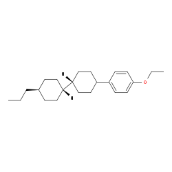 (反式,反式)-4-(4-乙氧基苯基)-4'-丙基-1,1'-二(环己烷)结构式