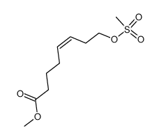 methyl (Z)-8-((methylsulfonyl)oxy)oct-5-enoate结构式