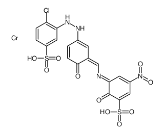potassium [3-[[[5-[(2-chloro-5-sulphophenyl)azo]-2-hydroxyphenyl]methylene]amino]-2-hydroxy-5-nitrobenzene-1-sulphonato(4-)]chromate(1-) Structure