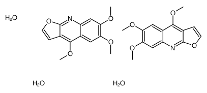 4,6,7-trimethoxyfuro[2,3-b]quinoline,trihydrate Structure