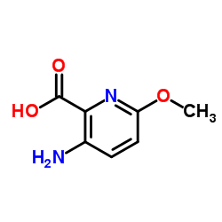 3-氨基-6-甲氧基吡啶-2-羧酸结构式