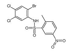 N-(2-bromo-4,5-dichlorophenyl)-2-methyl-5-nitrobenzenesulfonamide结构式