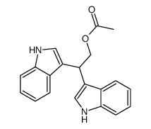 Acetic acid 2,2-bis(1H-indole-3-yl)ethyl ester structure