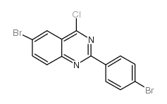 6-溴-2-(4-溴苯基)-4-氯喹唑啉结构式