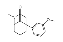 5-(3-methoxyphenyl)-2-methyl-2-azabicyclo[3.3.1]nonan-9-one结构式