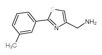 [2-(3-甲基苯基)-1,3-噻唑-4-基]甲胺结构式