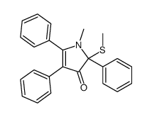 1-methyl-2-methylsulfanyl-2,4,5-triphenylpyrrol-3-one结构式