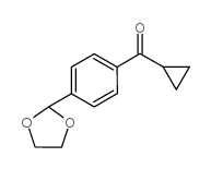 CYCLOPROPYL 4-(1,3-DIOXOLAN-2-YL)PHENYL KETONE结构式
