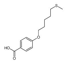 4-(5-methylsulfanylpentoxy)benzoic acid结构式