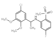 N-(1-(5-氯-2,3-二甲氧基苯基)乙基)-5-氟-2-(甲磺酰基)苯胺结构式