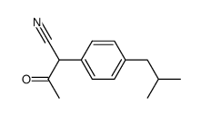 2-acetyl-(4-isobutylphenyl)acetonitrile结构式