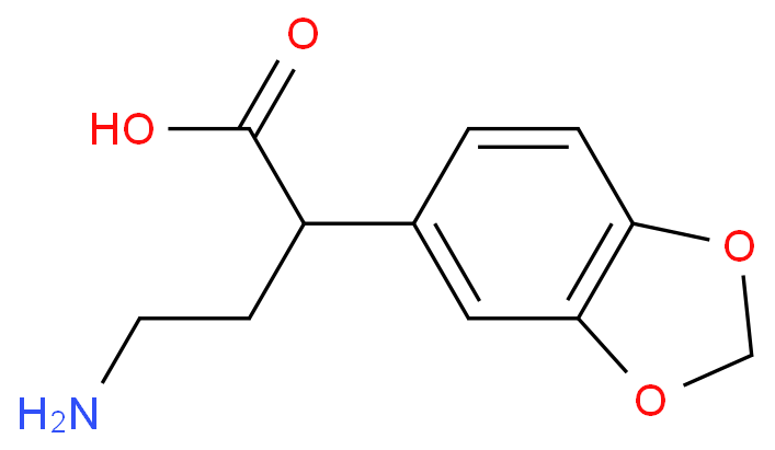 1,3-Benzodioxole-5-acetic acid, α-(2-aminoethyl)-结构式