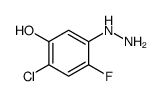 2-chloro-4-fluoro-5-hydrazinylphenol Structure
