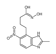 N-hydroxy-4-(2-methyl-5-nitro-1H-benzimidazol-4-yl)butanamide Structure
