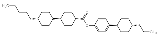 反式,反式-4-(反式-4-丙基环己基)-苯基4'-戊基双环己基-4-羧酸酯结构式