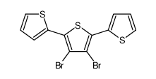 3,4-dibromo-2,5-dithiophen-2-ylthiophene结构式