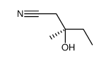 (3R)-3-hydroxy-3-methylpentanenitrile结构式