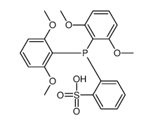 2-bis(2,6-dimethoxyphenyl)phosphanylbenzenesulfonic acid Structure