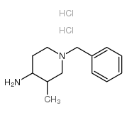 3-甲基-1-苯甲基-4-哌啶胺二盐酸盐结构式