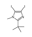 4,5-Diiodo-1-methyl-2-(2-methyl-2-propanyl)-1H-imidazole Structure