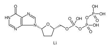 Inosine 5'-(tetrahydrogen triphosphate), 2',3'-dideoxy-, trilithium salt结构式