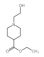 Ethyl 1-(2-hydroxyethyl)piperidine-4-carboxylate结构式
