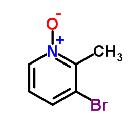 3-溴-2-甲基吡啶-n-氧化物结构式