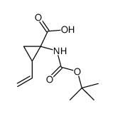1-((叔丁氧基羰基)氨基)-2-乙烯基环丙烷羧酸结构式