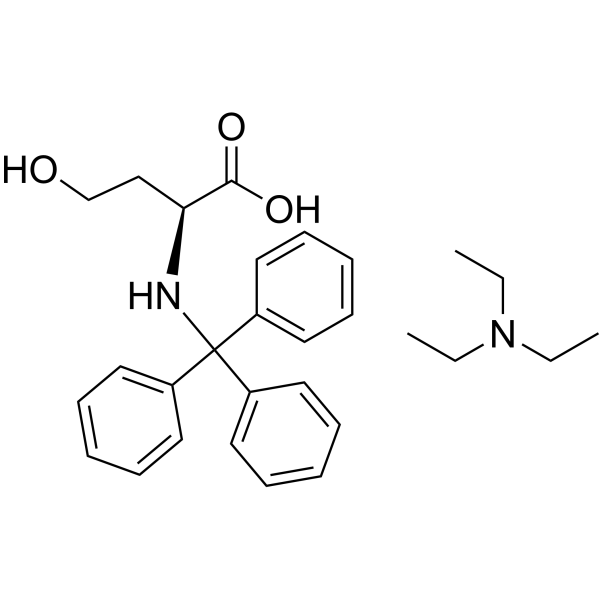 N-三苯甲基-L-高丝氨酸 三乙胺盐结构式