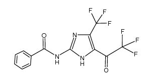 2-N-benzoylamino-4(5)-trifluoromethyl-5(4)-trifluoroacetyl-imidazole Structure