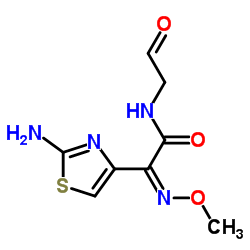 (Z)-2-氨基-alpha-(甲氧基亚胺基)-N-(2-氧代乙基)-4-噻唑乙酰胺结构式