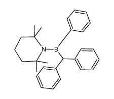 benzyl(diphenylmethyl)(2,2,6,6-tetramethylpiperidino)borane结构式