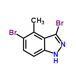 3,5-Dibromo-4-methyl-1H-indazole结构式