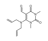 6-diallylamino-5-formyl-1,3-dimethyl-2,4(1H,3H)-pyrimidinedione Structure