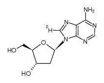 2'-deoxy-8-deuteroadenosine Structure