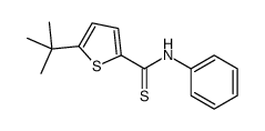 5-tert-butyl-N-phenylthiophene-2-carbothioamide结构式