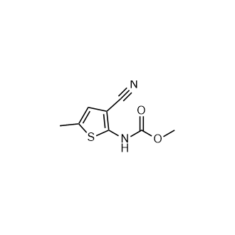 (3-氰基-5-甲基噻吩-2-基)氨基甲酸甲酯结构式