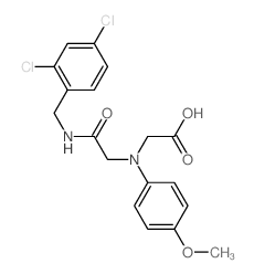[{2-[(2,4-Dichlorobenzyl)amino]-2-oxoethyl}-(4-methoxyphenyl)amino]acetic acid结构式