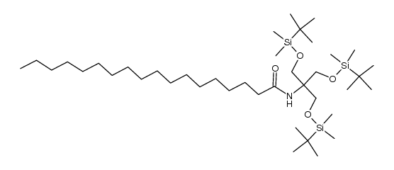 N-[tris(tert-butyldimethylsilyloxymethyl)methyl]octadecamide Structure
