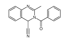 3-benzoyl-3,4-dihydro-2-methyl-4-quinazolinecarbonitrile结构式