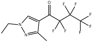 1-(1-乙基-3-甲基-1H-吡唑-4-基)-2,2,3,3,4,4,4-庚烷A氟丁酮结构式