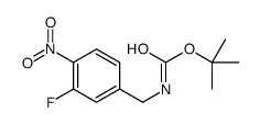 tert-butyl N-[(3-fluoro-4-nitrophenyl)methyl]carbamate结构式