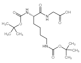 Boc-Lys(Boc)-甘氨酸结构式