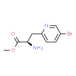 2-Pyridinepropanoic acid, α-amino-5-bromo-, methyl ester, (αR)-结构式