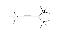 3-(trimethylsilyl)-1,3-bis(trimethylstannyl)propyne结构式