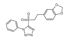 5-((2-(苯并[d][1,3]二氧代l-5-基)乙基)磺酰基)-1-苯基-1H-四唑结构式