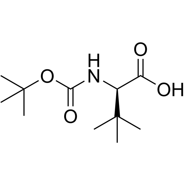 N-叔丁氧羰基-D-叔亮氨酸结构式