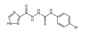 4-(4-bromophenyl)-1-(1,2,4-triazol-3-yl-carbonyl)-thiosemicarbazide结构式