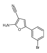 2-氨基-5-(3-溴苯基)呋喃-3-甲腈结构式