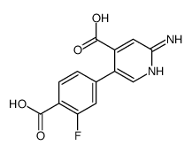 2-amino-5-(4-carboxy-3-fluorophenyl)pyridine-4-carboxylic acid Structure